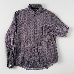 Zara Man Shirt Mens Large Slim Fit‎ Button Front Long Sleeve Cotton Casual Dress